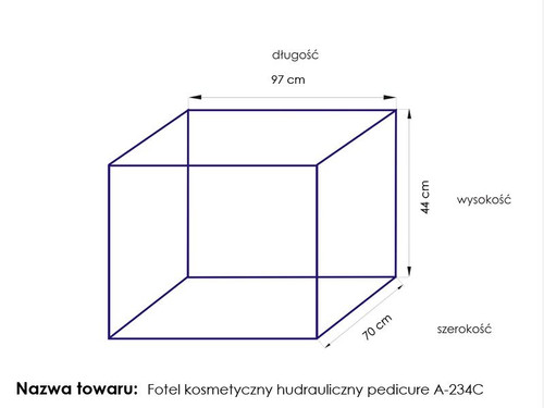 Fotel kosmetyczny hyd. A 234C pedi biały