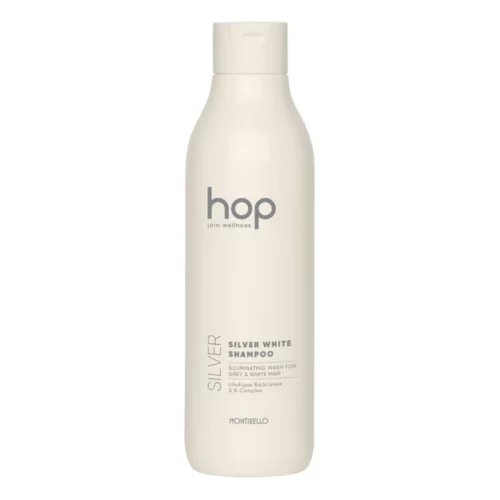 Montibello HOP Silver White Shampoo 1000 ml – szampon rozświetlający do włosów siwych i platynowych