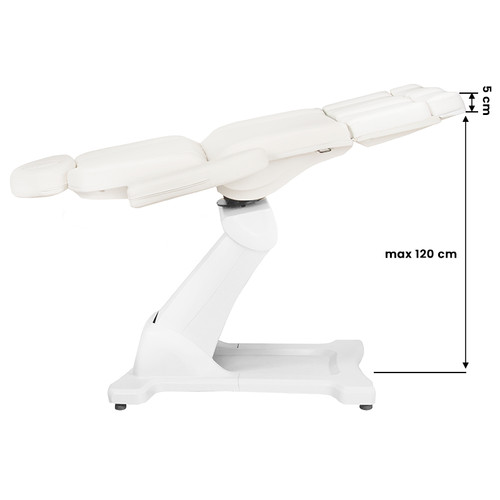 Fotel kosmetyczny elektr. Azzurro 869AS pedi obrotowy 5 siln. biały