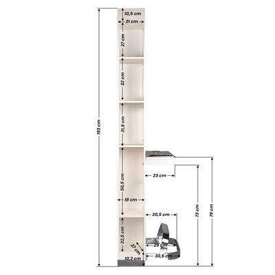 Gabbiano konsola fryzjerska B058 perłowa