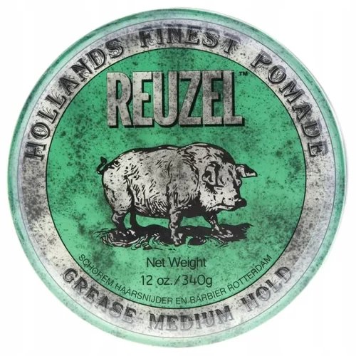 Reuzel – Grease Medium Hold Pomade – Hog 340 g – Woskowa pomada o średnim chwycie i połysku