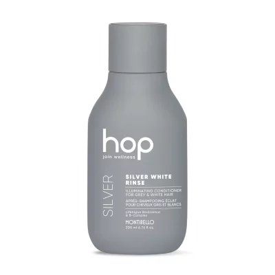 Montibello HOP Silver White Rinse 200 ml – rozświetlająca płukanka do włosów siwych i platynowych