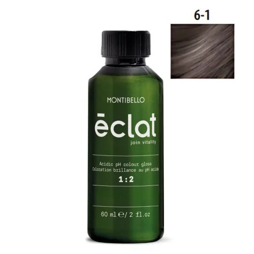 Montibello Éclat 6.1 – Ciemny popielaty blond – farba demipermanentna bez amoniaku 60 ml