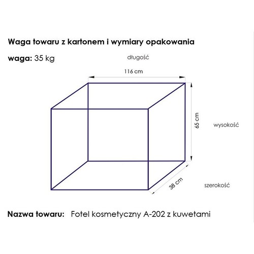 Fotel kosmetyczny A202 z kuwetami czarny