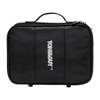 Kuferek fryzjerski barberski czarny materiał