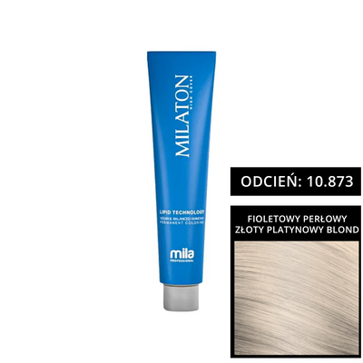 Mila Professional Milaton High Cover farba do włosów 10.873 Fioletowy perłowy złoty platynowy blond 100 ml